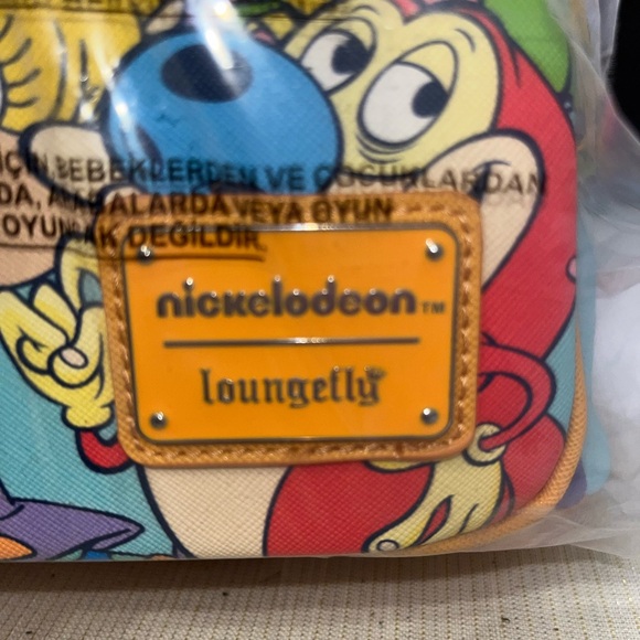 Loungefly 90s Nickelodeon color block mini backpack - Picture 2 of 7